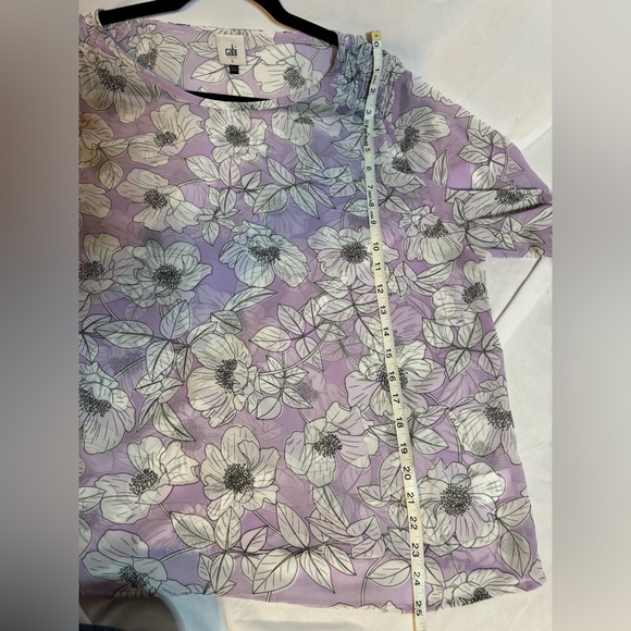 CAbi Lavender Floral Blouse - Picture 7 of 8